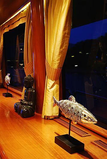 a group of small birds on display aboard FORTY LOVE Yacht for Charter