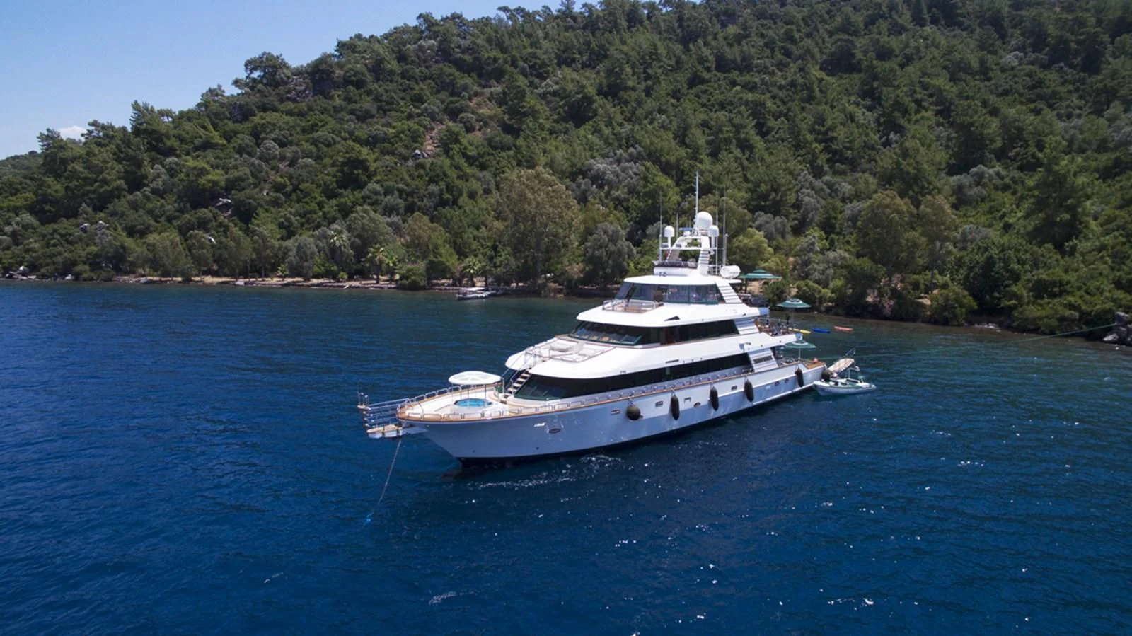 a boat sailing on the water aboard FORTY LOVE Yacht for Charter