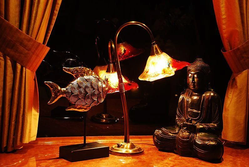 a group of statues with a light aboard FORTY LOVE Yacht for Charter