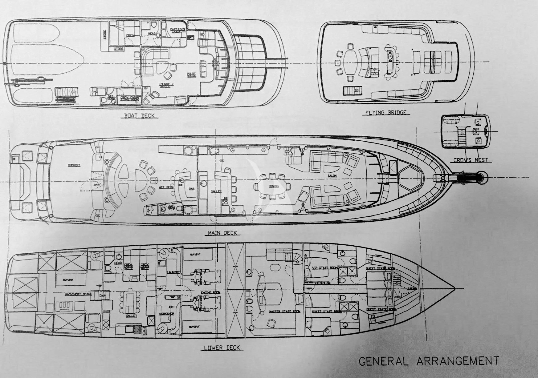 diagram, engineering drawing aboard FORTY LOVE Yacht for Charter