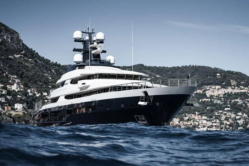 a boat on the water aboard DRAAK Yacht for Sale