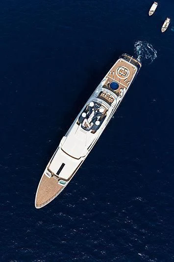 a space shuttle in the sky aboard DRAAK Yacht for Sale
