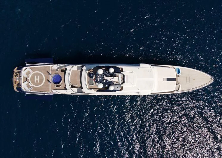 a space shuttle in space aboard DRAAK Yacht for Sale