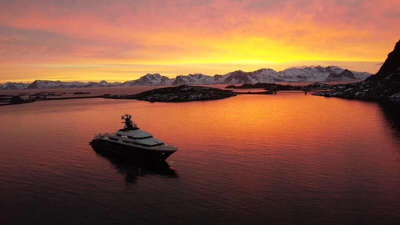 a boat in the water aboard DRAAK Yacht for Sale