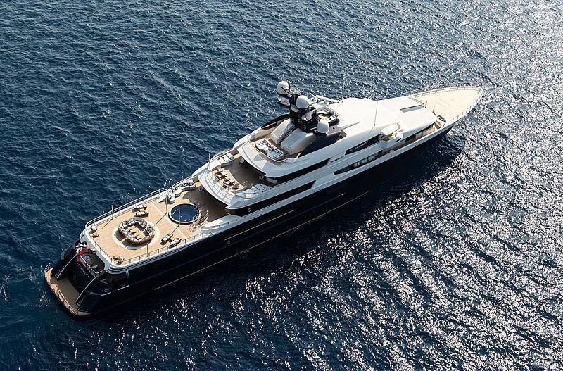 a military boat in the water aboard DRAAK Yacht for Sale