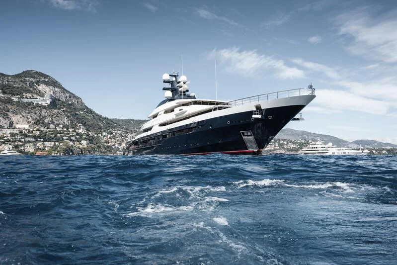 a boat in the water aboard DRAAK Yacht for Sale