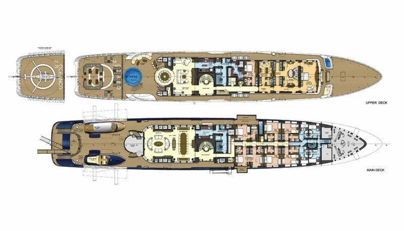 a model of a military tank aboard DRAAK Yacht for Sale
