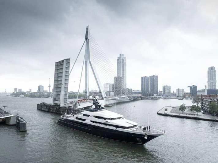 a boat in the water aboard DRAAK Yacht for Sale