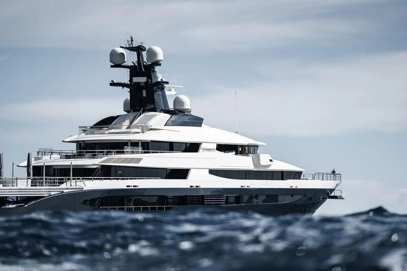 a large white yacht aboard DRAAK Yacht for Sale