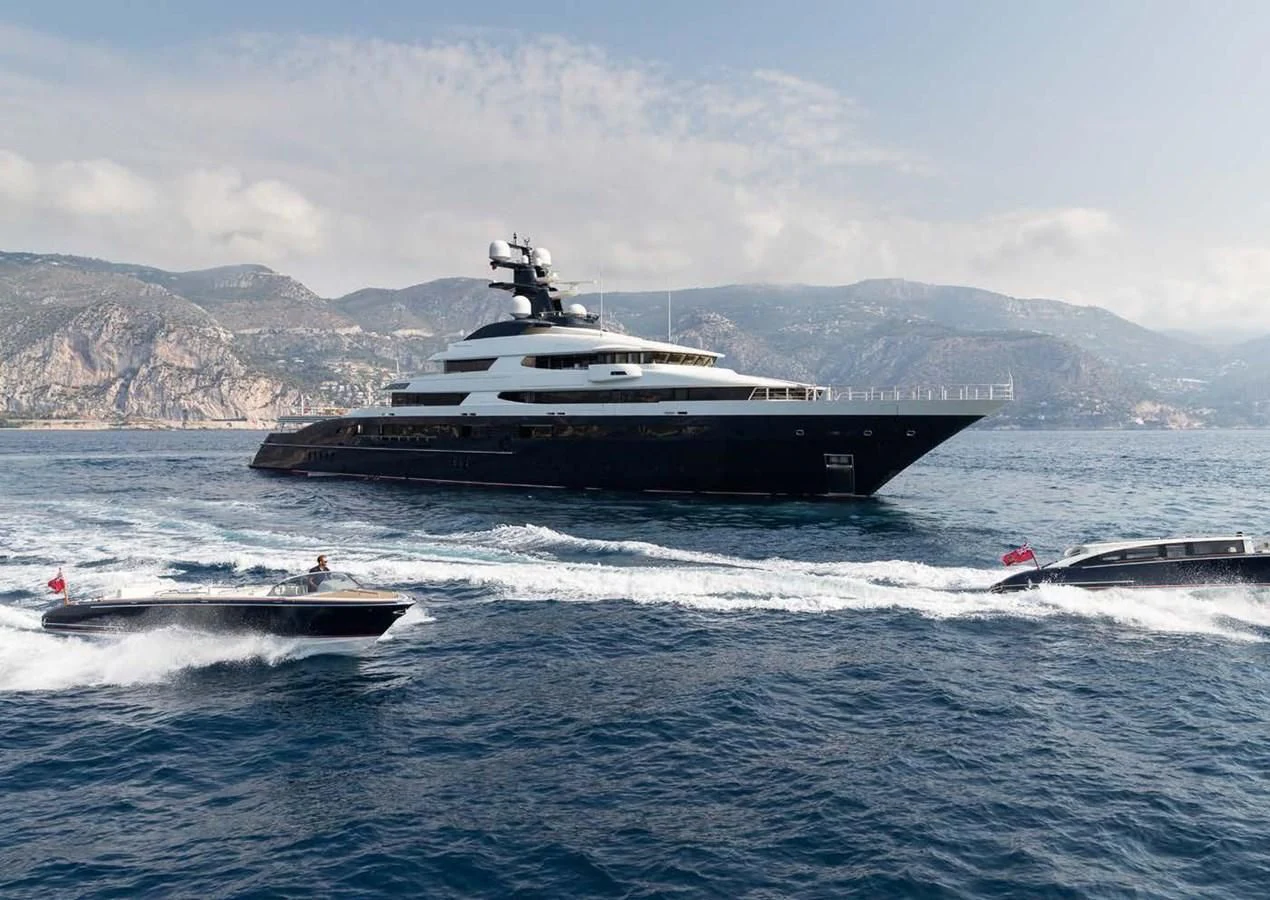a boat on the water aboard DRAAK Yacht for Sale