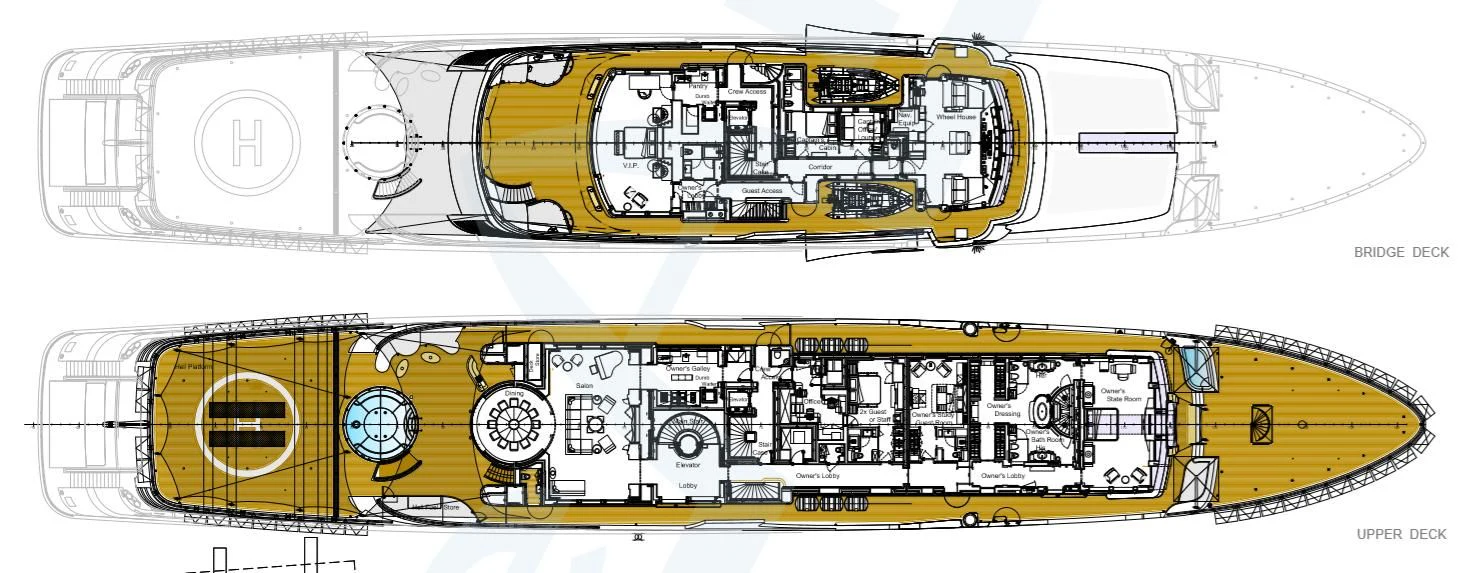 diagram, engineering drawing, schematic aboard DRAAK Yacht for Sale