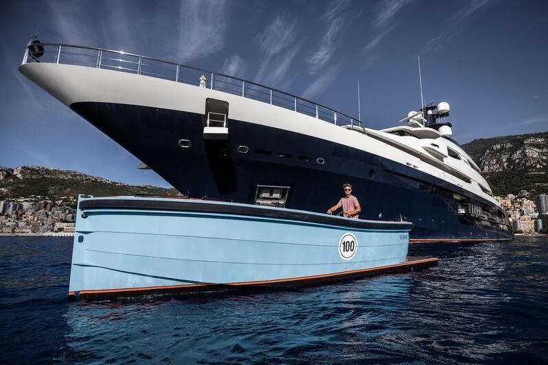 a person on a boat aboard DRAAK Yacht for Sale