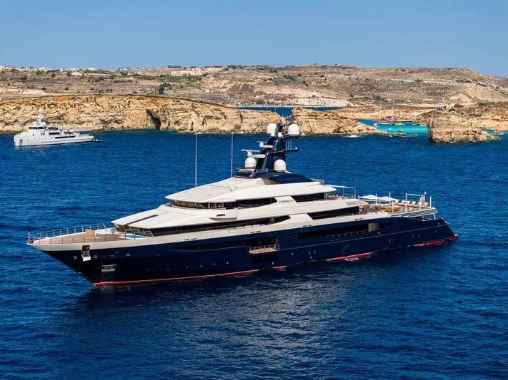 a boat in the water aboard DRAAK Yacht for Sale