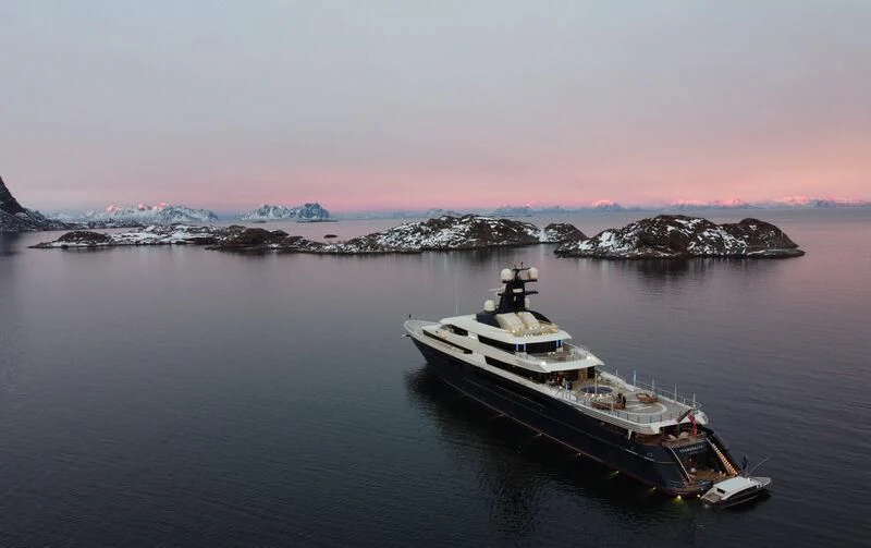 a ship in the water aboard DRAAK Yacht for Sale