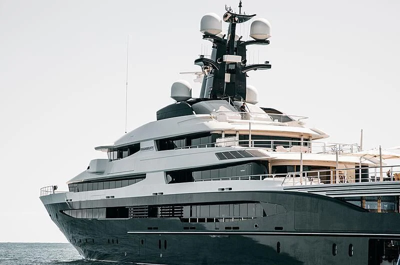 a large cruise ship aboard DRAAK Yacht for Sale