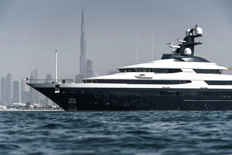 a large white yacht aboard DRAAK Yacht for Sale