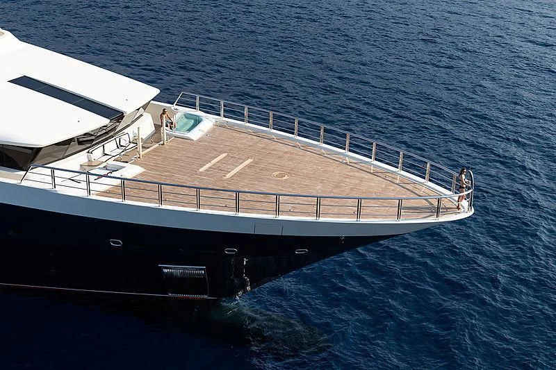 a large ship in the water aboard DRAAK Yacht for Sale