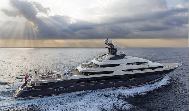 a boat on the water aboard DRAAK Yacht for Sale