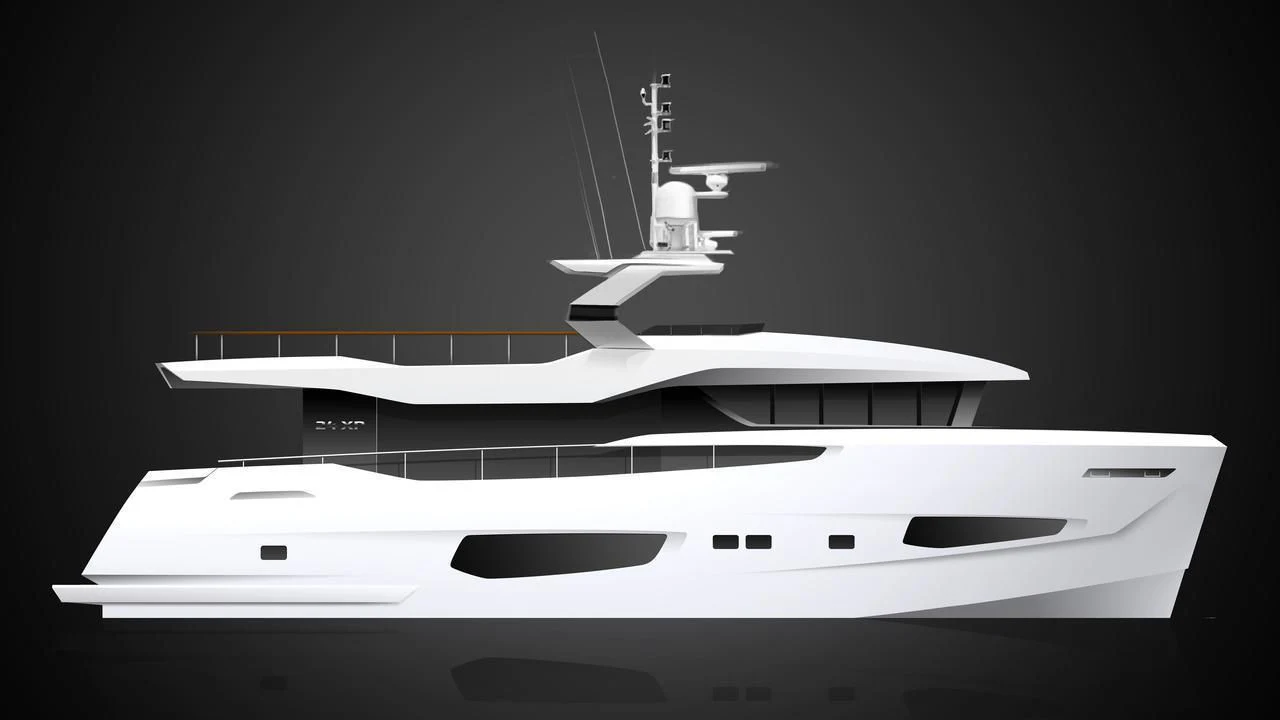 a white and black piano aboard LADY STEFANI Yacht for Sale