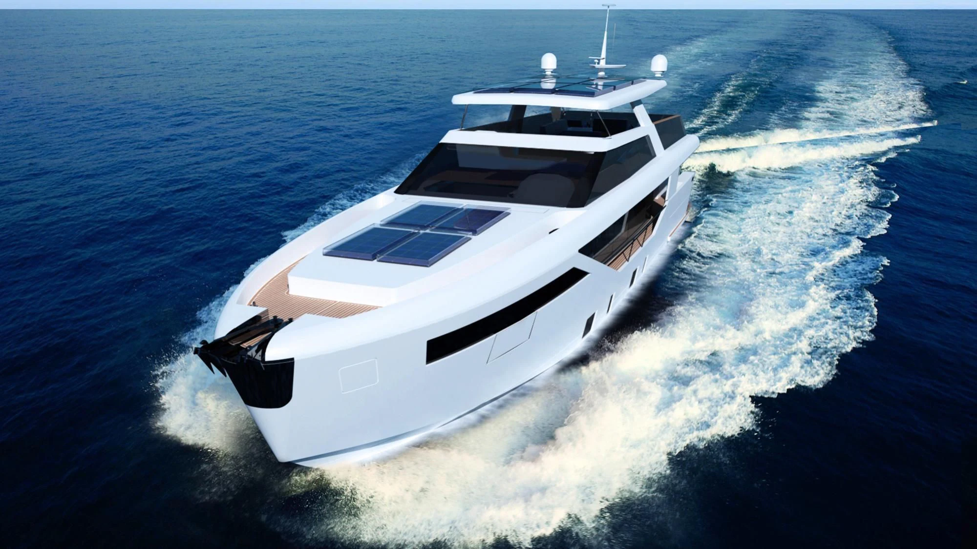 a white yacht on the water aboard LADY STEFANI Yacht for Sale