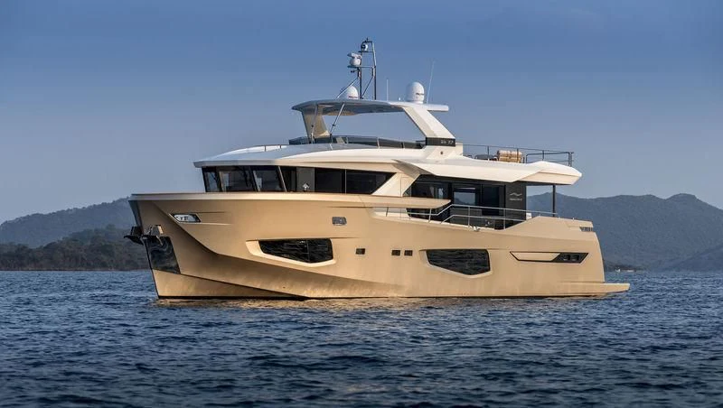 a boat on the water aboard LADY STEFANI Yacht for Sale