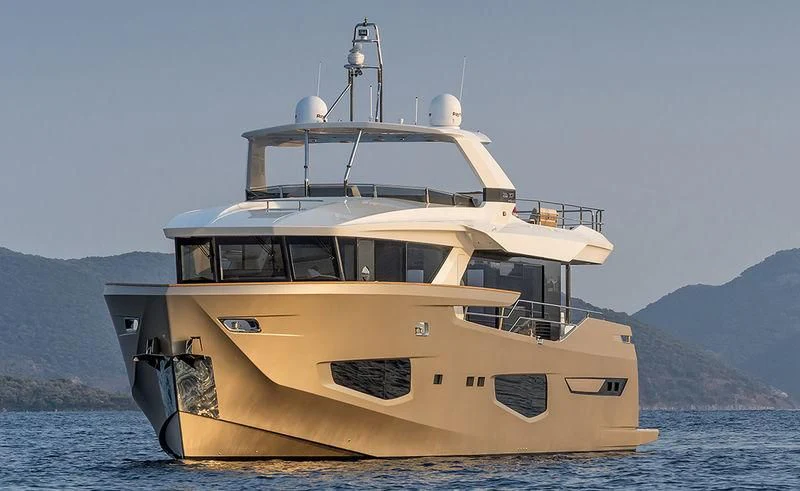 a boat on the water aboard LADY STEFANI Yacht for Sale