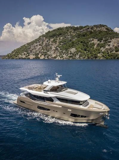 a boat on the water aboard LADY STEFANI Yacht for Sale