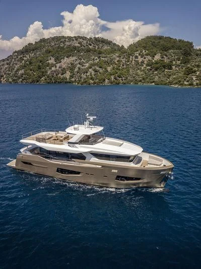 a boat on the water aboard LADY STEFANI Yacht for Sale