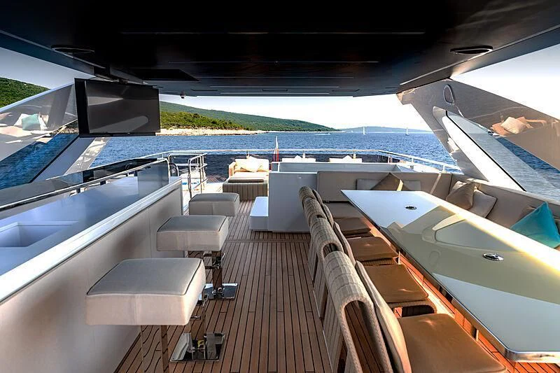 a deck of a boat aboard MANIKIM Yacht for Sale