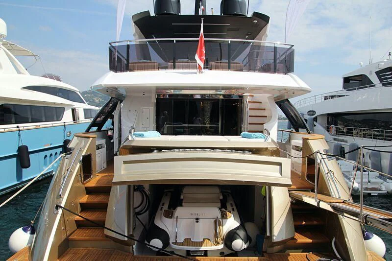 a boat with a large machine aboard MANIKIM Yacht for Sale