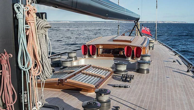 a boat on the water aboard SVEA Yacht for Sale