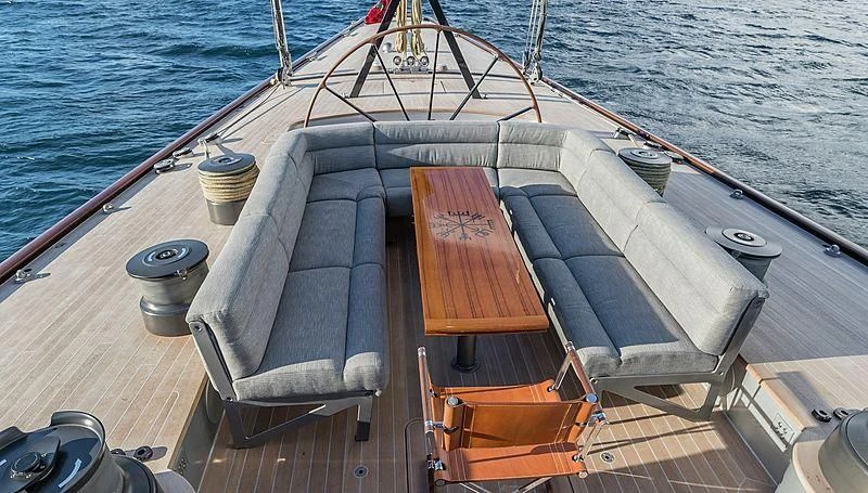 a boat on the water aboard SVEA Yacht for Sale