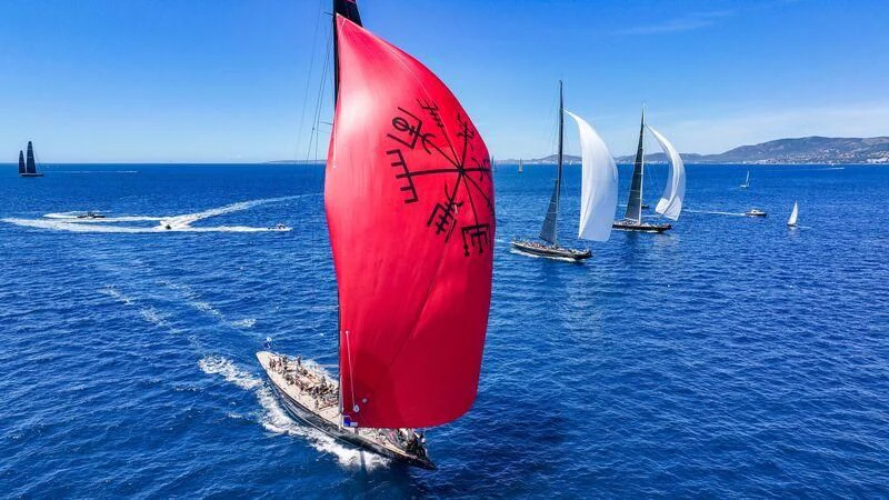 a group of sailboats in the water aboard SVEA Yacht for Sale