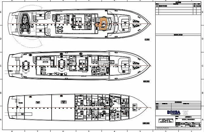 diagram aboard LORRAINE Yacht for Sale