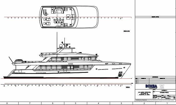 diagram aboard LORRAINE Yacht for Sale