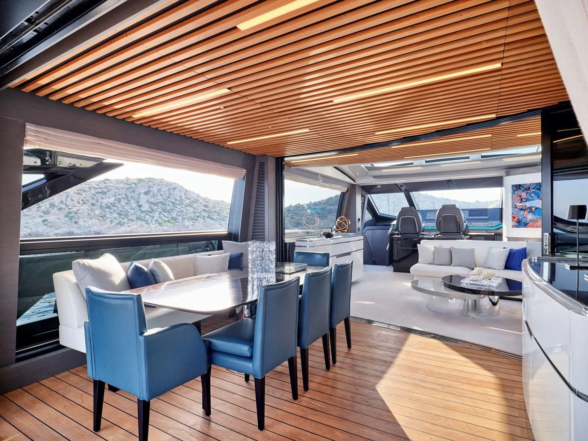 inside of a boat aboard D FIVE Yacht for Sale