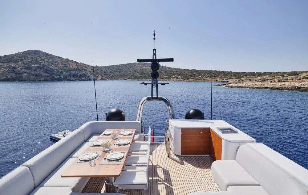 a boat on the water aboard D FIVE Yacht for Sale