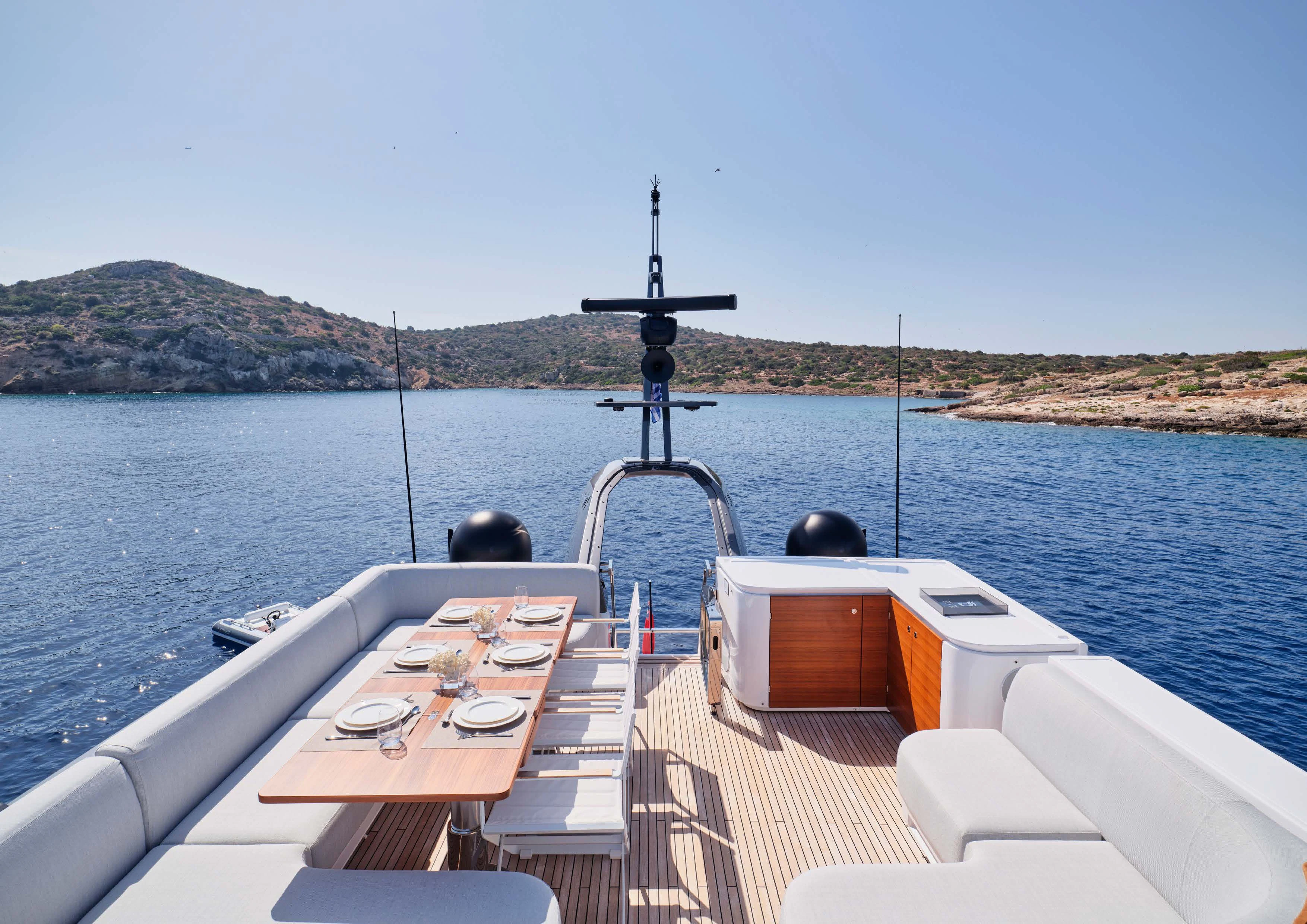 a boat on the water aboard D FIVE Yacht for Sale