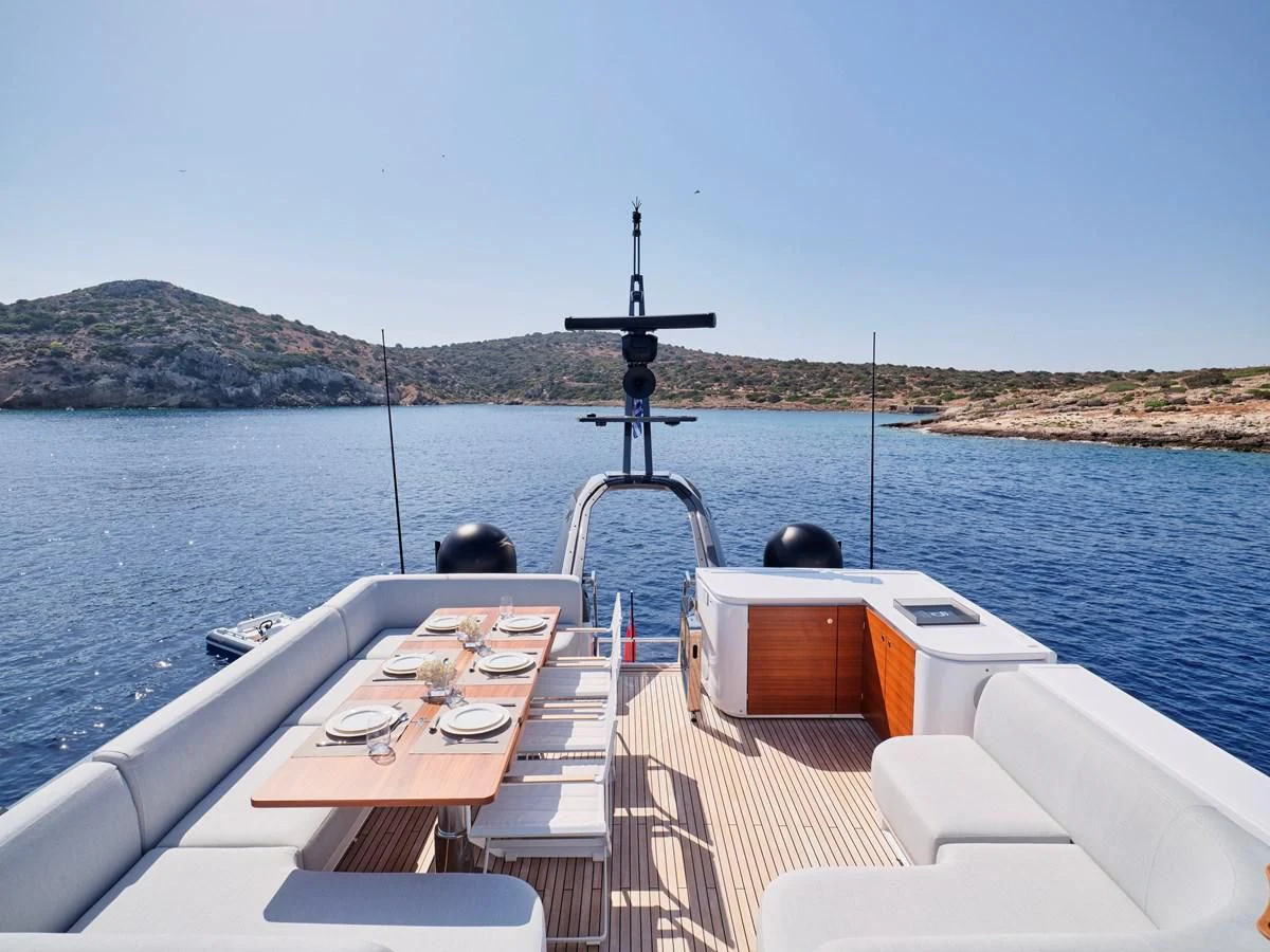 a boat on the water aboard D FIVE Yacht for Sale