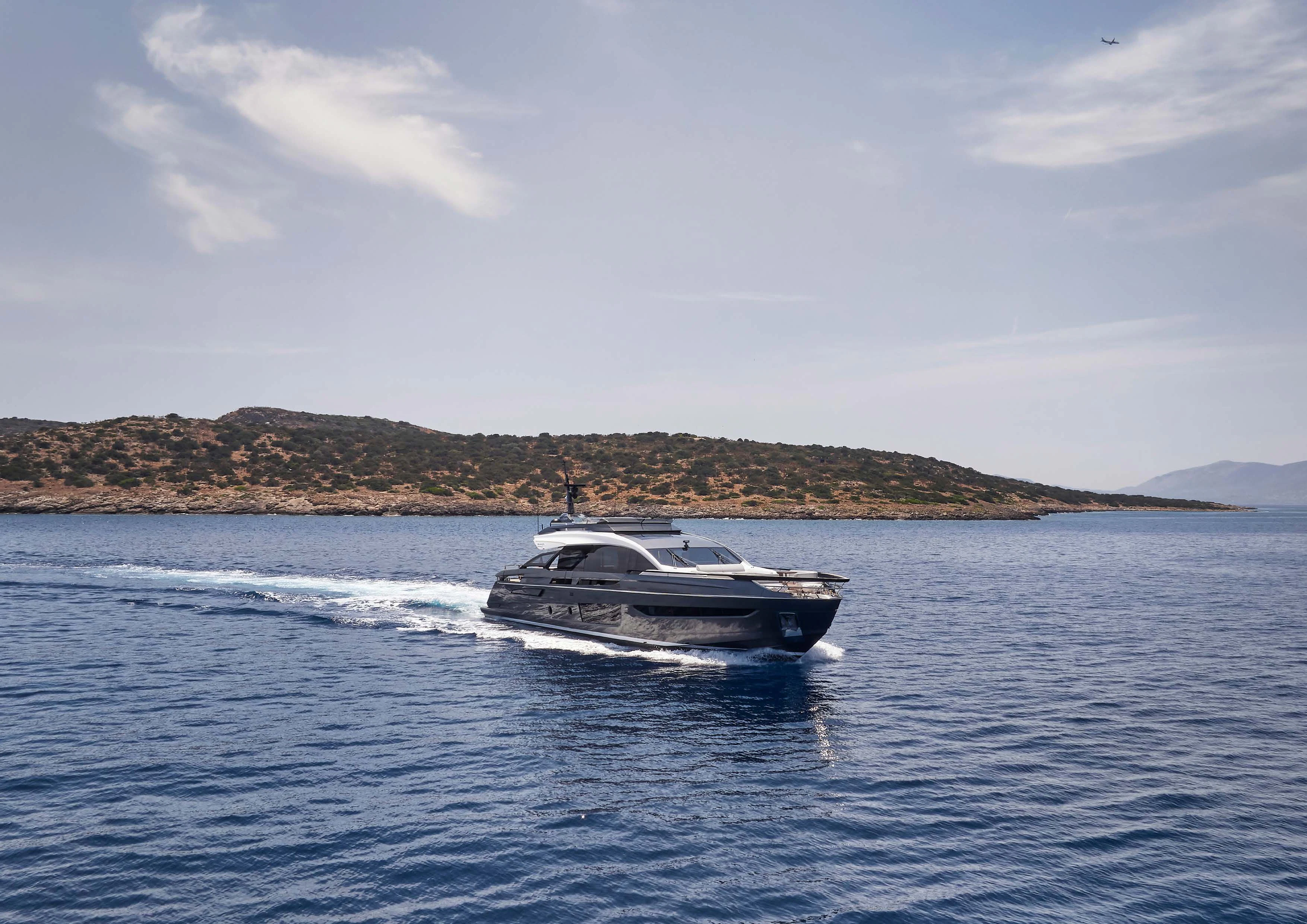 a boat on the water aboard D FIVE Yacht for Sale