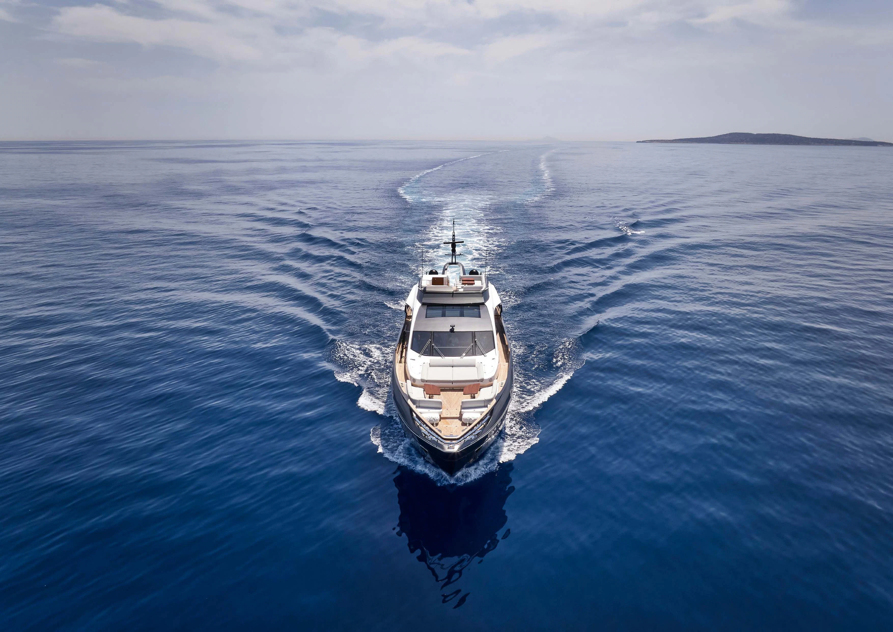 a boat in the water aboard D FIVE Yacht for Sale