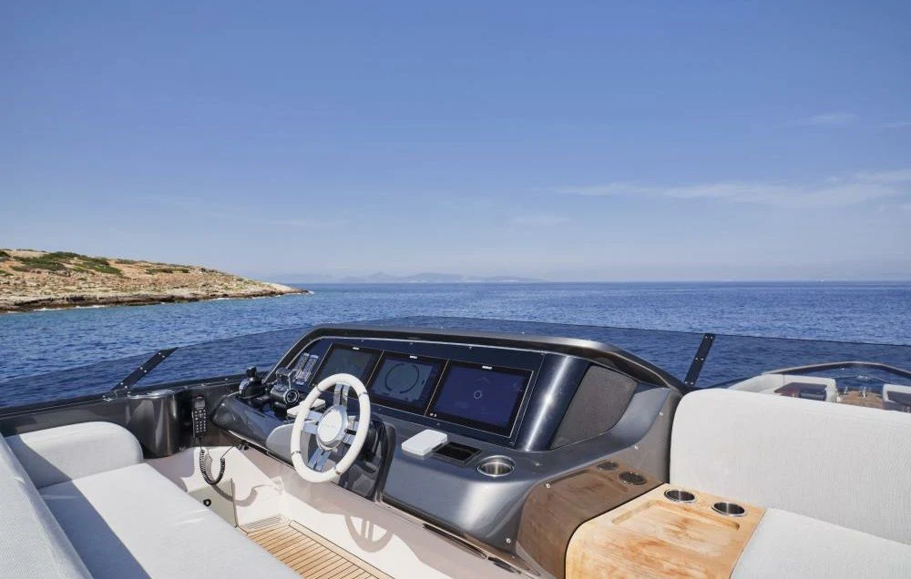 a car on a boat aboard D FIVE Yacht for Sale