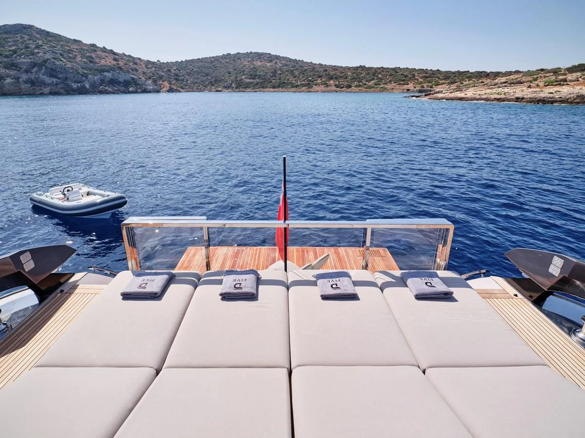 a boat on the water aboard D FIVE Yacht for Sale