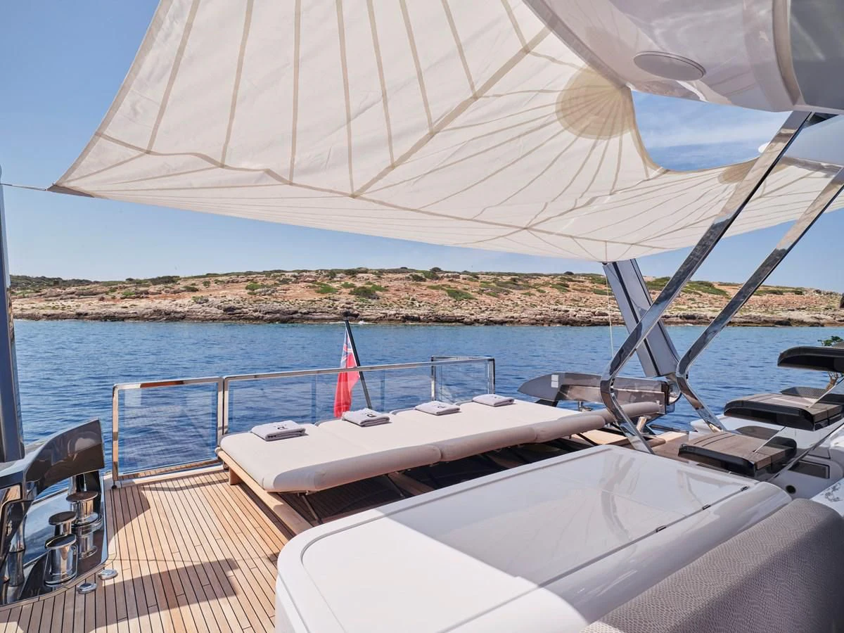 a boat on the water aboard D FIVE Yacht for Sale