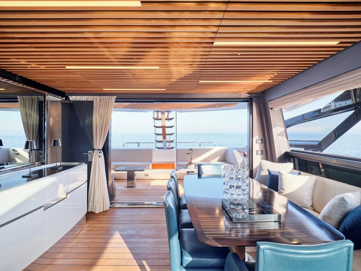 inside of a boat aboard D FIVE Yacht for Sale