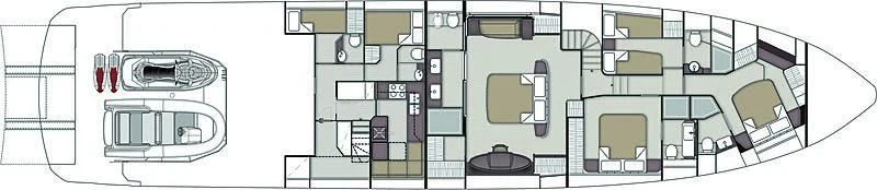 diagram aboard D FIVE Yacht for Sale