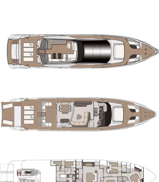 diagram, engineering drawing aboard D FIVE Yacht for Sale