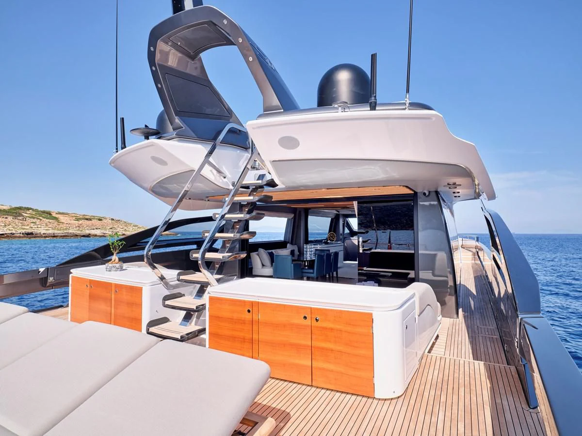 a boat on the water aboard D FIVE Yacht for Sale
