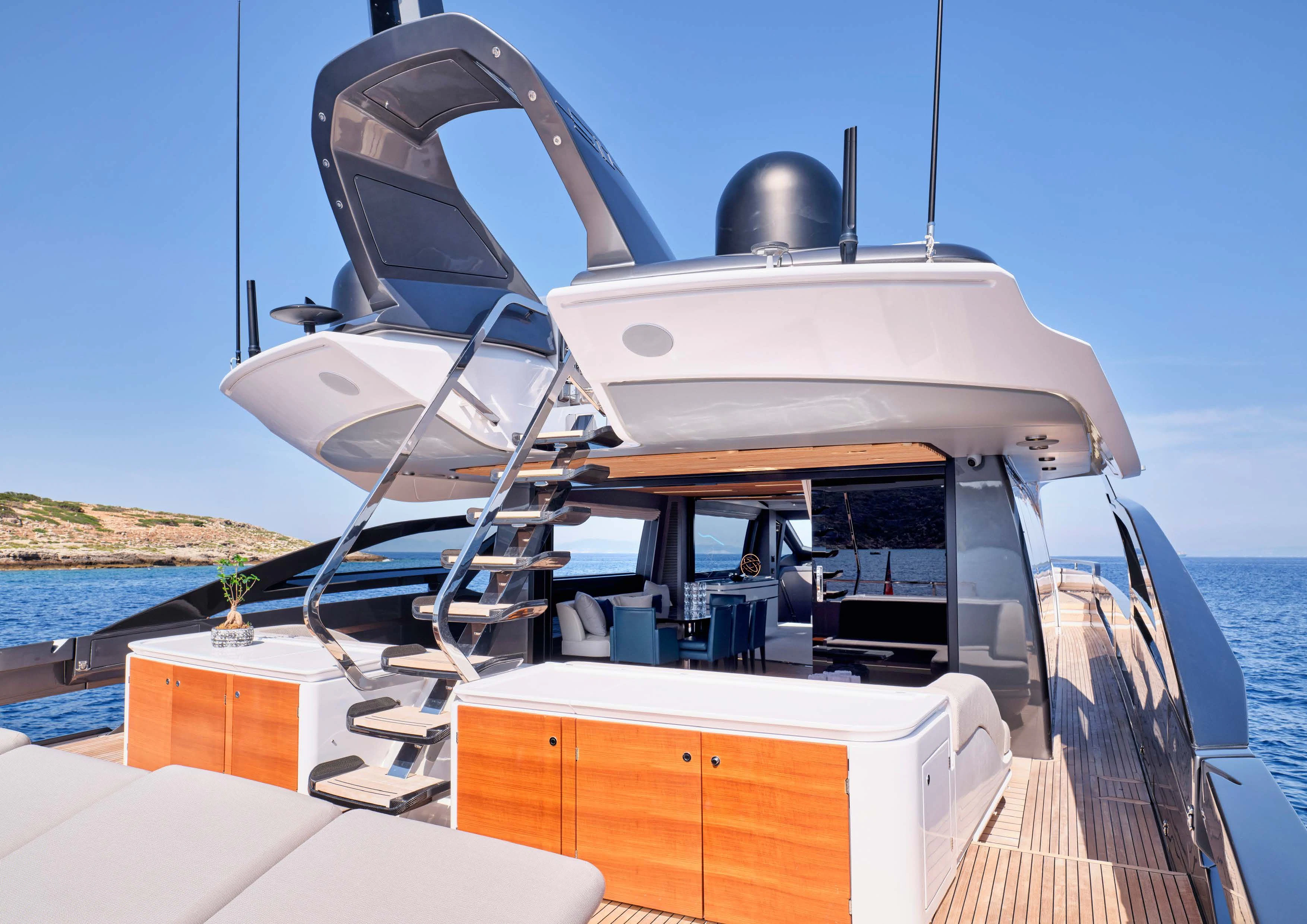 a boat on the water aboard D FIVE Yacht for Sale