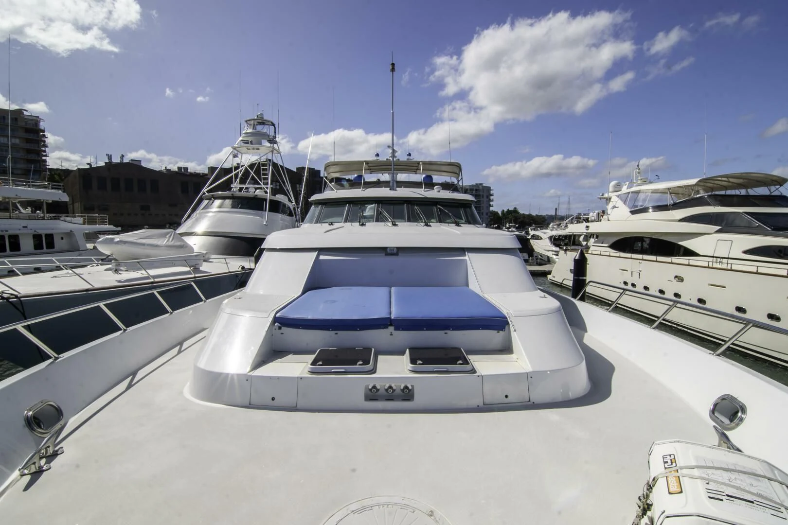 a group of boats in a harbor aboard LADY AUDREY Yacht for Sale